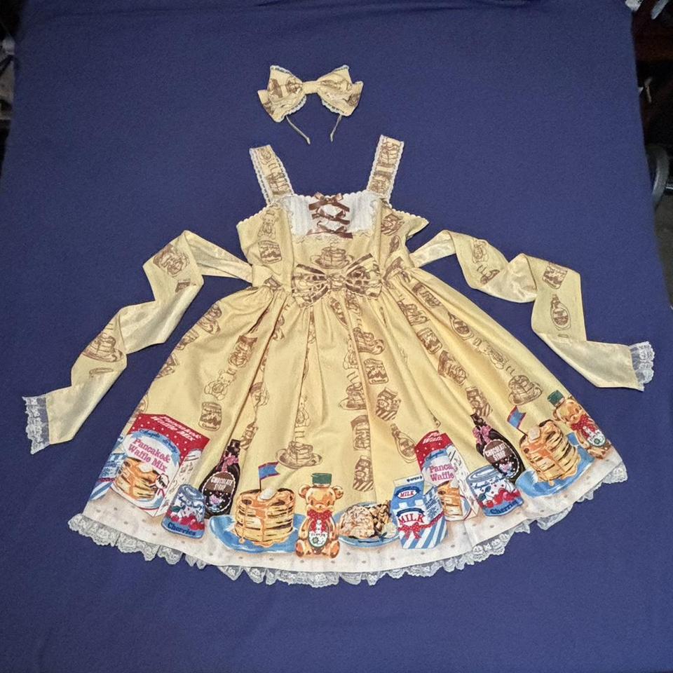 Angelic Pretty Honey Cake JSK (2021) Yellow... - Depop