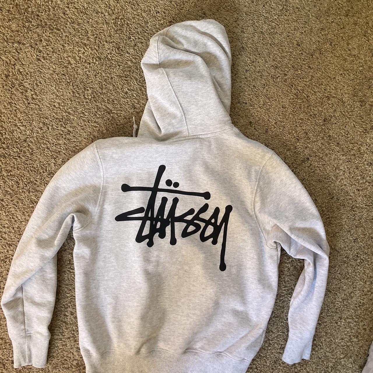 stüssy classic logo hoodie great quality, bought... - Depop