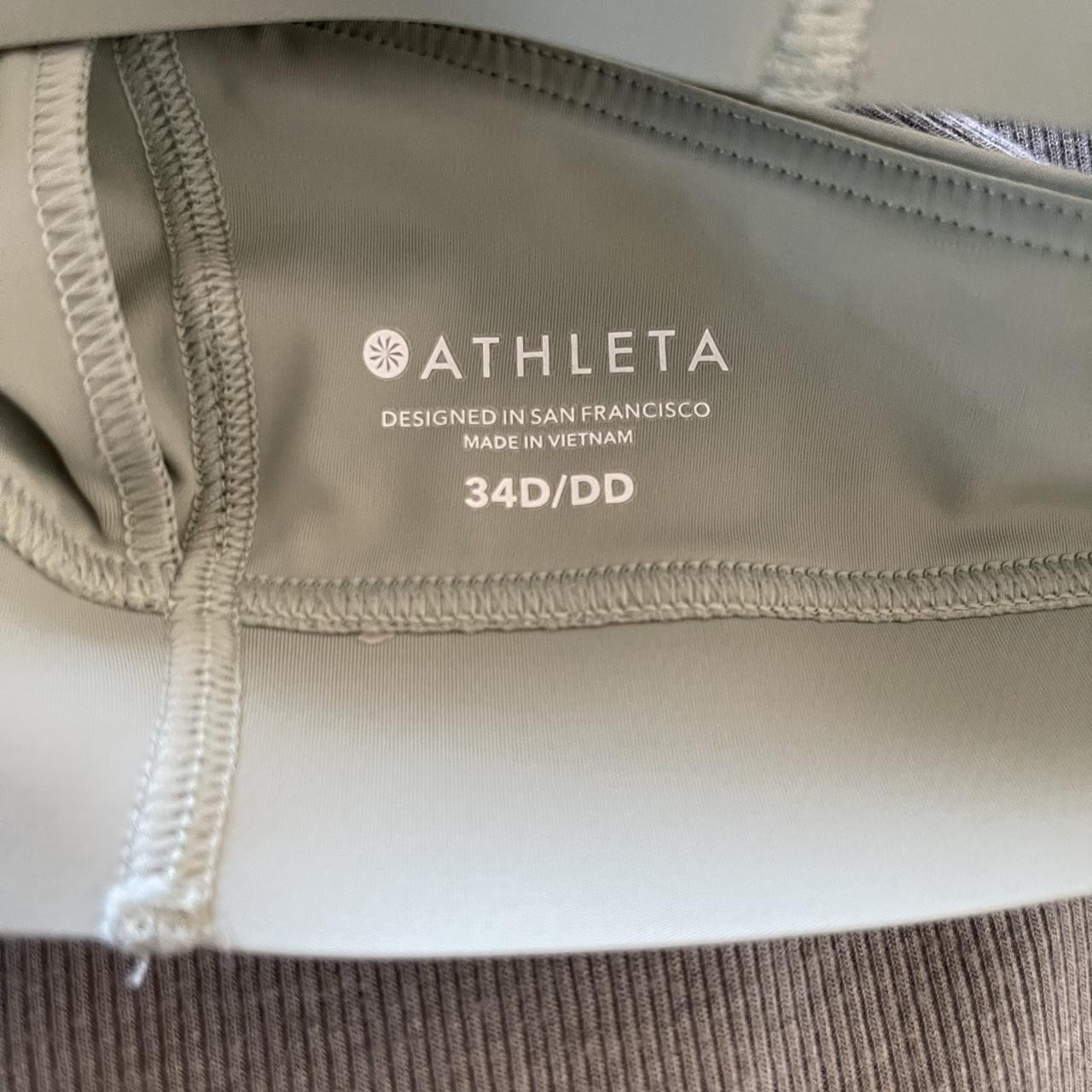 Athleta Yin Yoga Sexy Sports Bra Plunge Sage Green... Depop