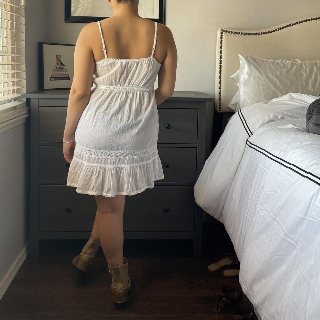 Dainty sheer white dress Brand is American Depop