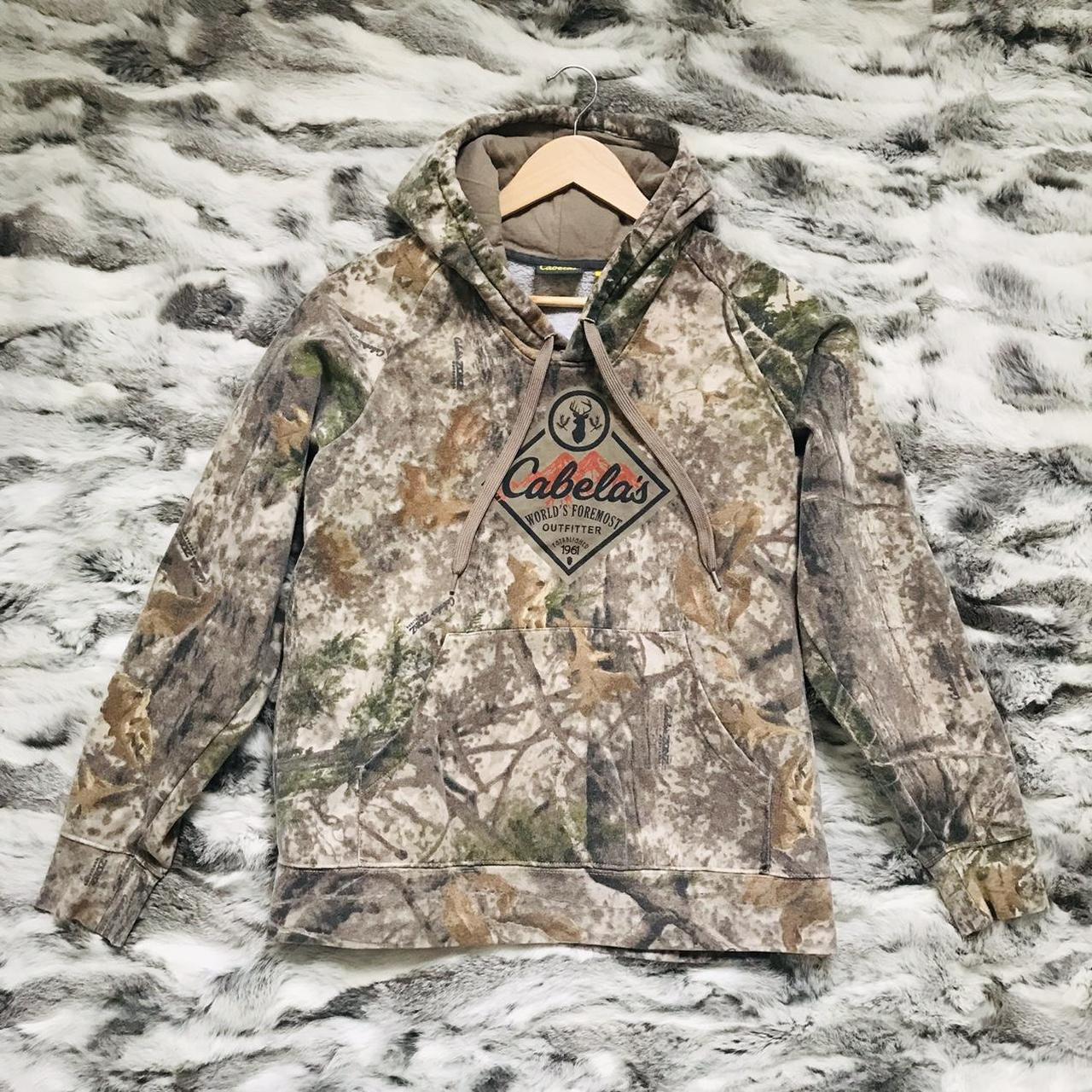 Cabela Women's Green and Brown Hoodie | Depop