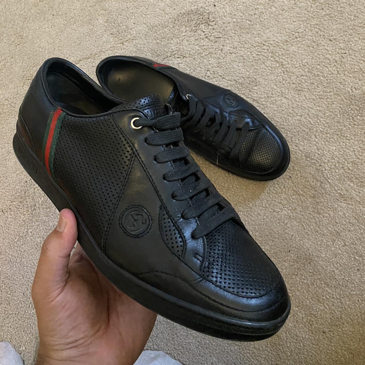 mens black gucci trainers