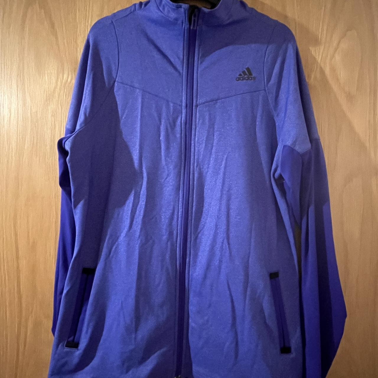 Adidas climalite purple dri fit jacket with thumb hole Depop