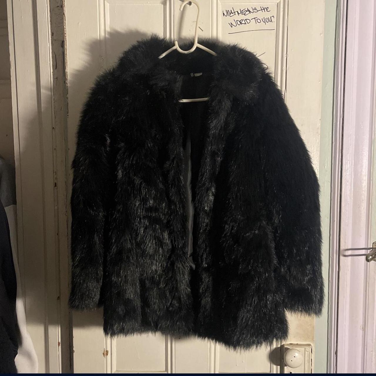 Faux Fur Coat - Depop