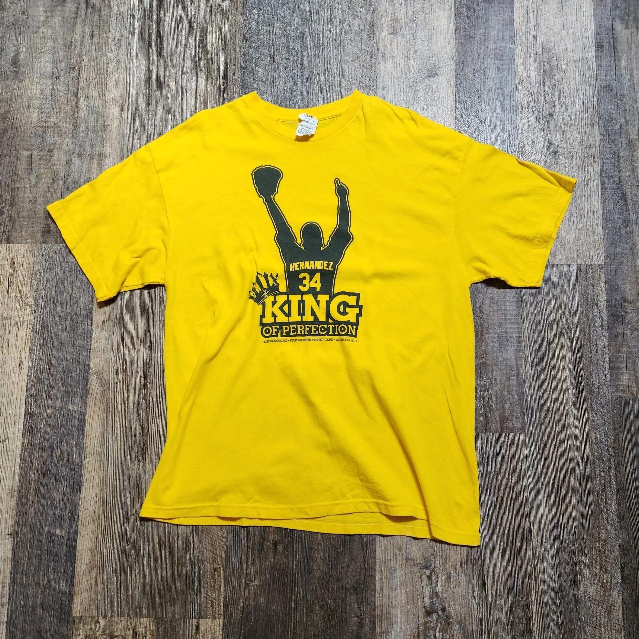 Men's King Felix Hernandez - Seattle Mariners Yellow T-Shirt – MendedEarth