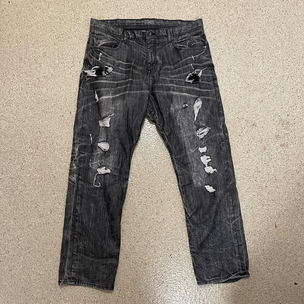 Y2K Baggy Distressed Washed jeans: Jordan Craig... - Depop