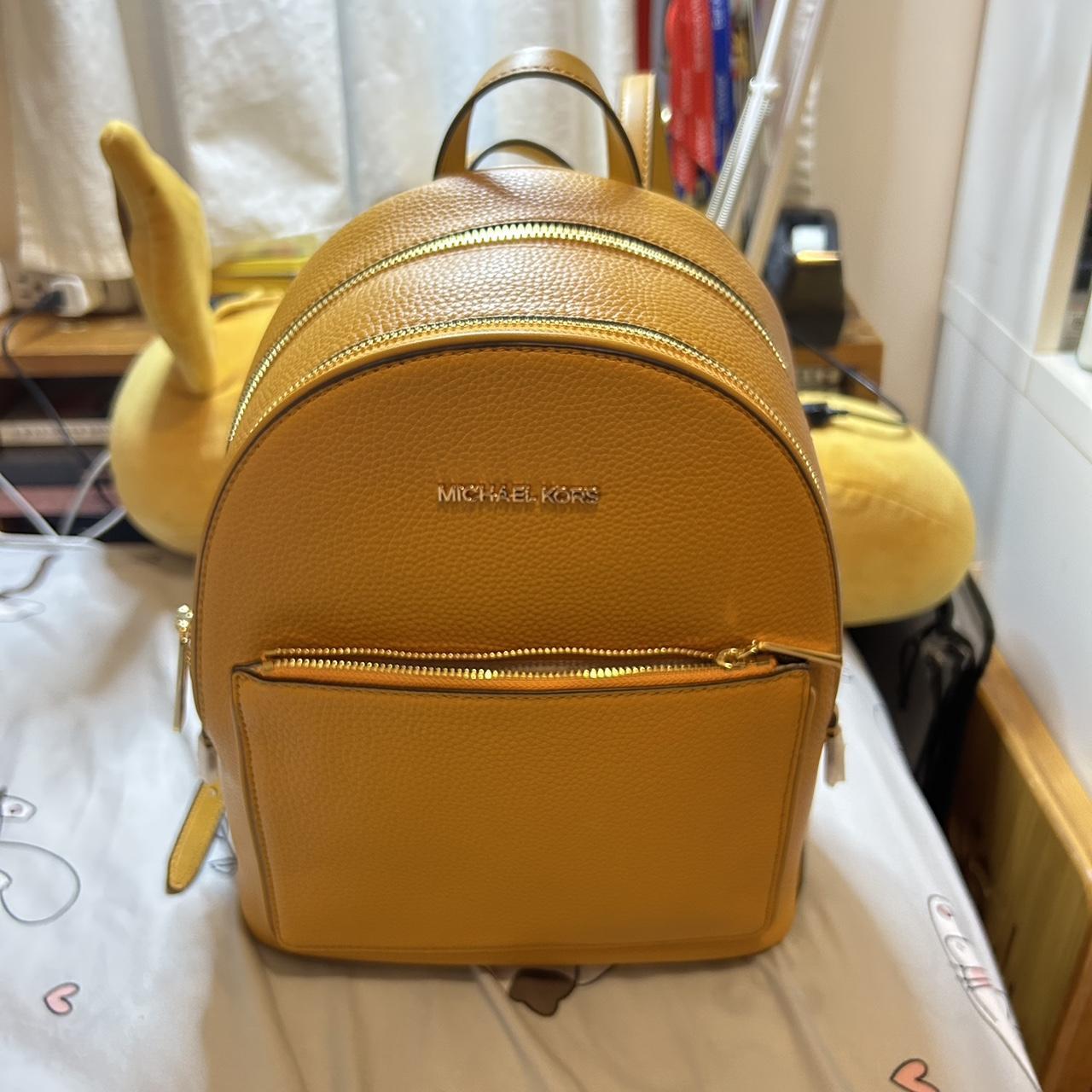 Michael Kors Neon Yellow Leather Backpack  Yellow Backpacks Handbags   MIC183634  The RealReal