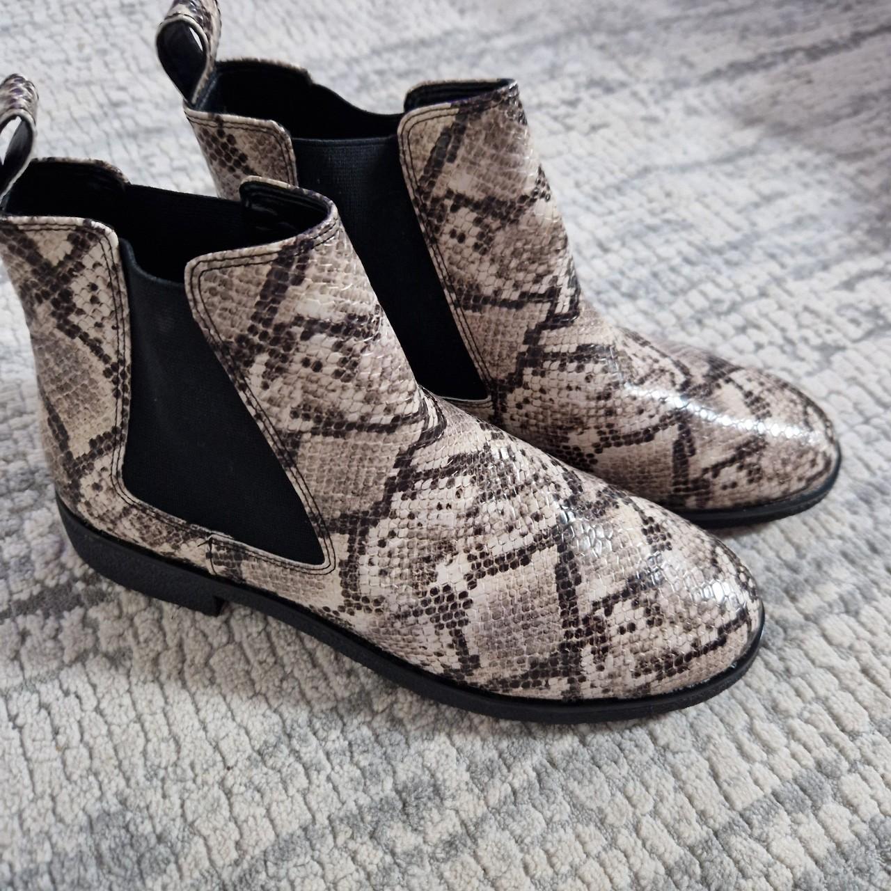 Clarks snake print store boots