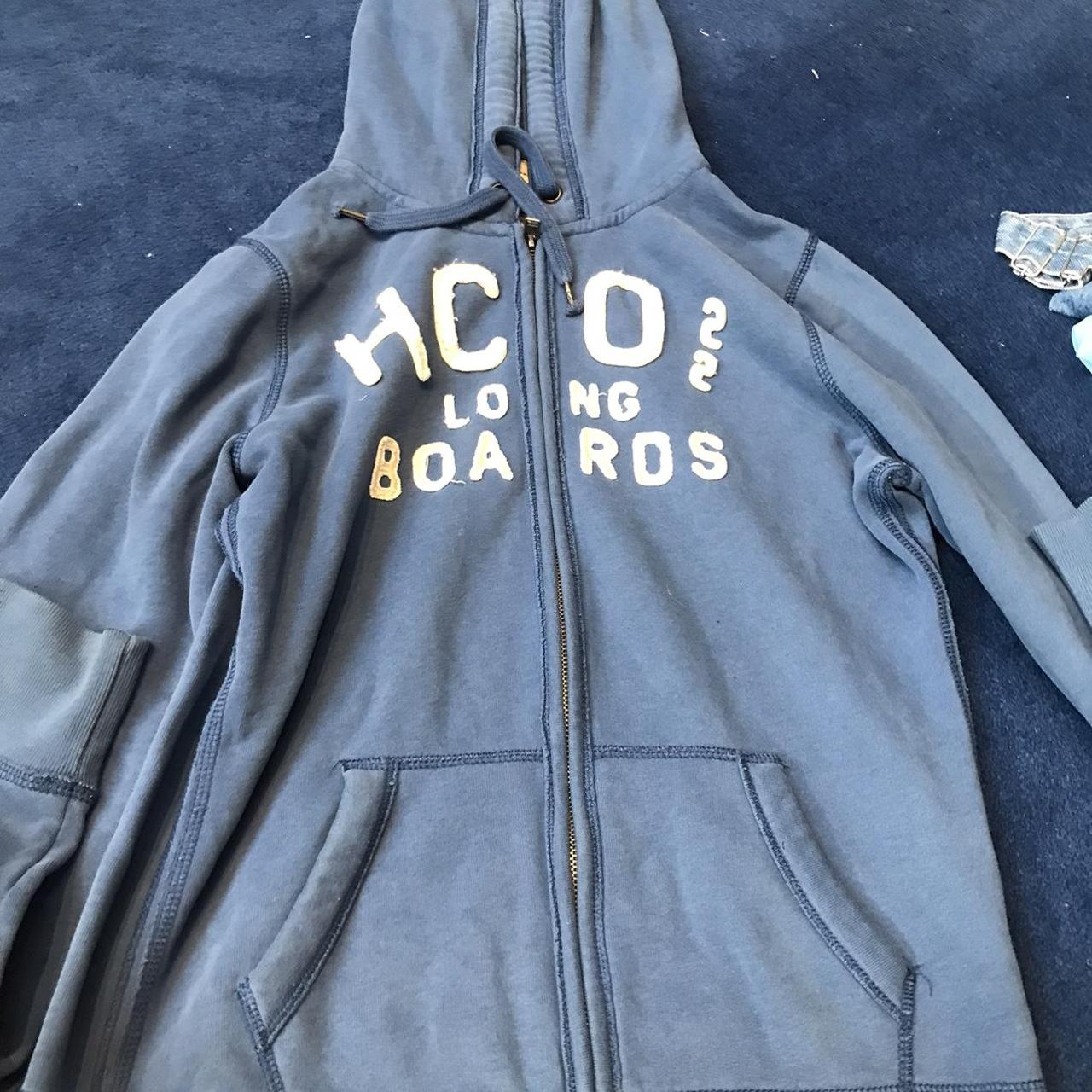 Blue Abercrombie hoodie Depop