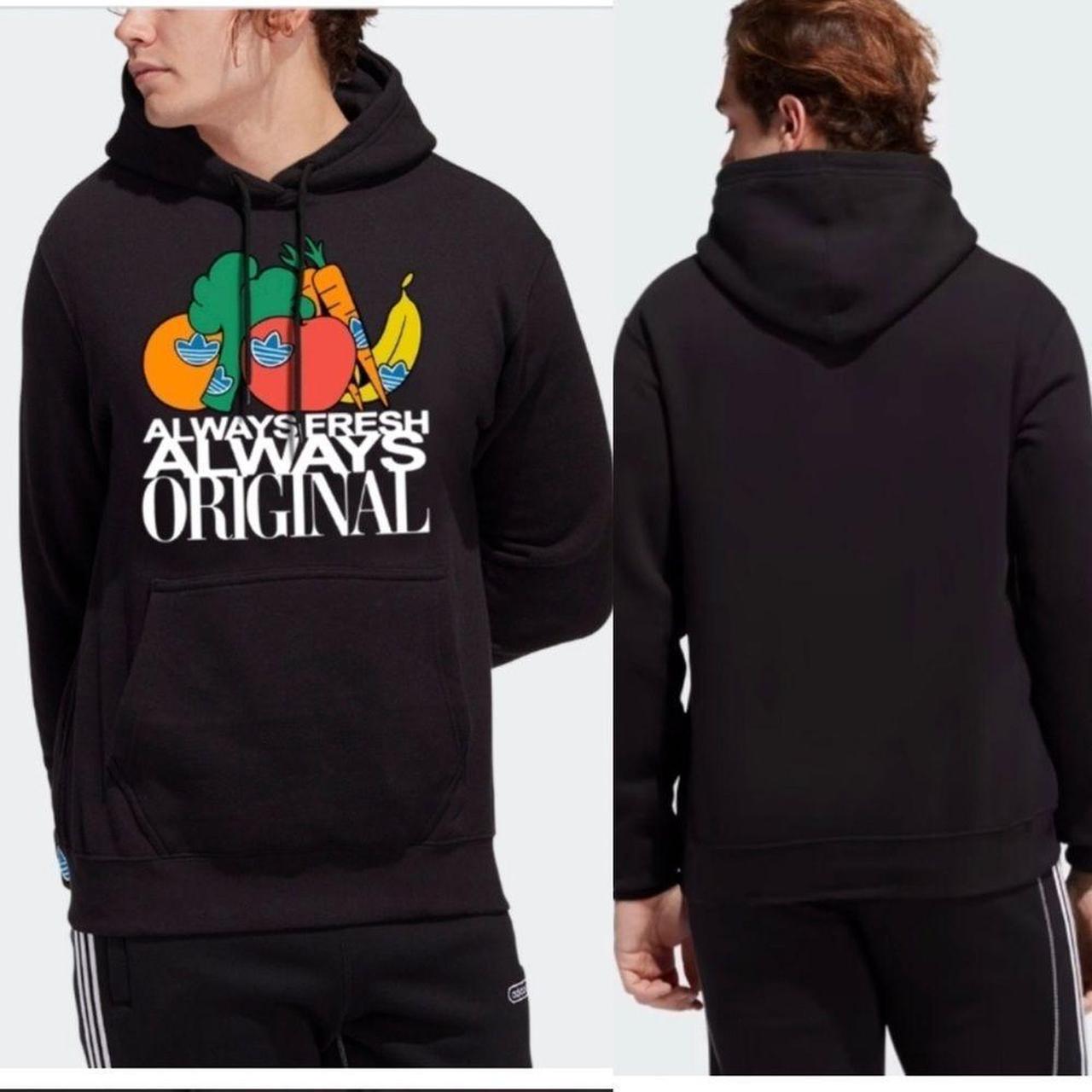 Adidas Orginals Always Fresh Hoodie black graphic | Depop