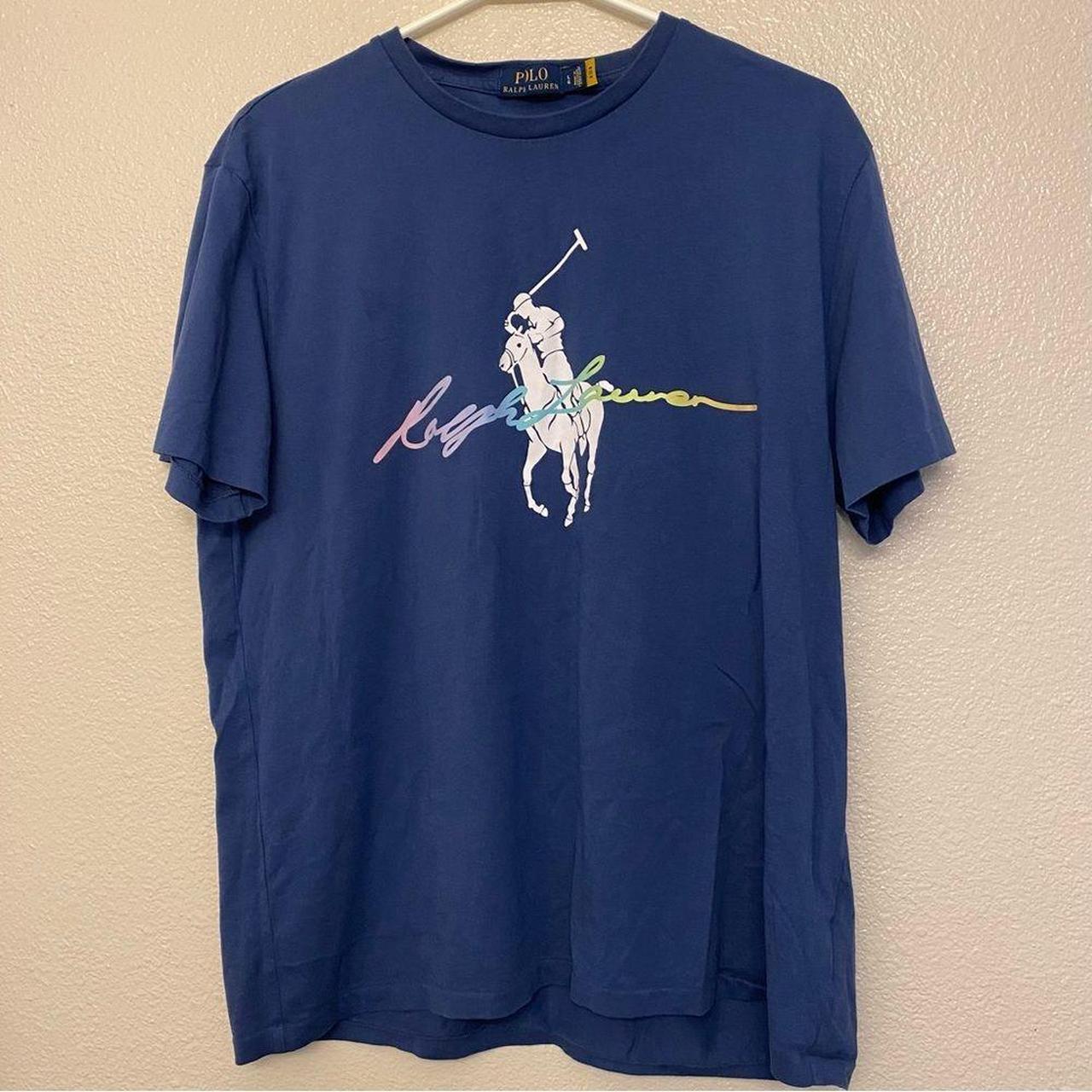 Polo Ralph Lauren Signature Big Pony T-shirt rainbow | Depop