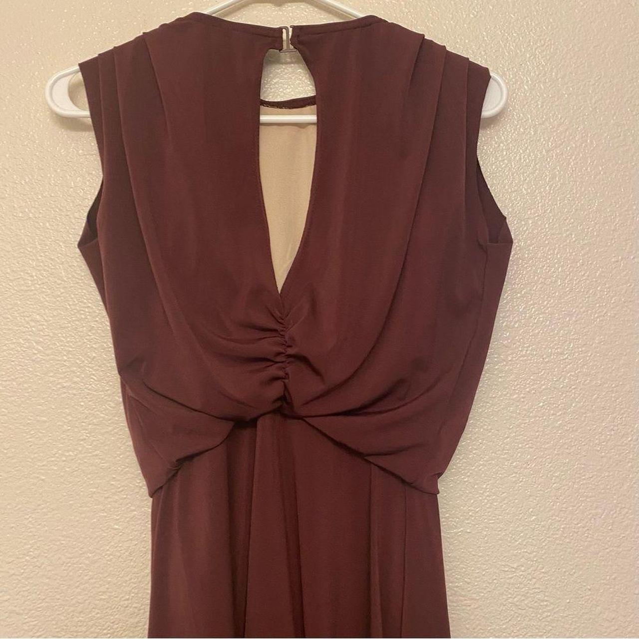 WEISSMAN Balera Dance dark burgundy red orders Ruched Matte Jersey Dress D12795 SA