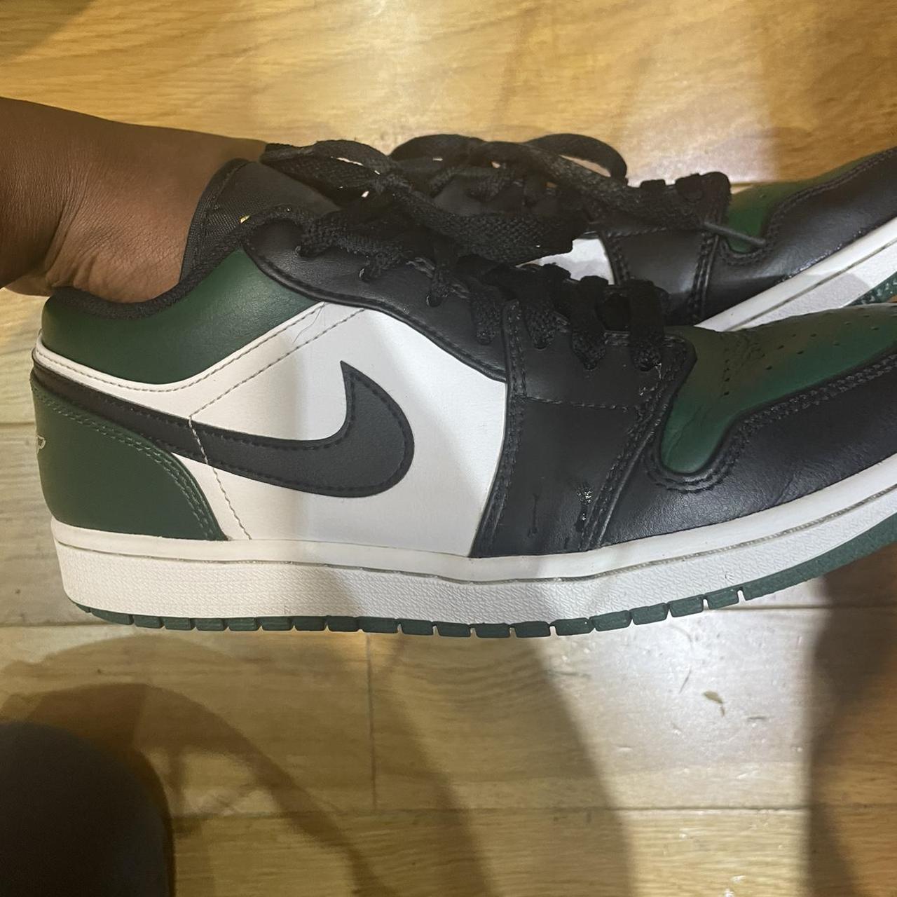 Jordan 1 low green toe Worn quite a bit hence the... Depop
