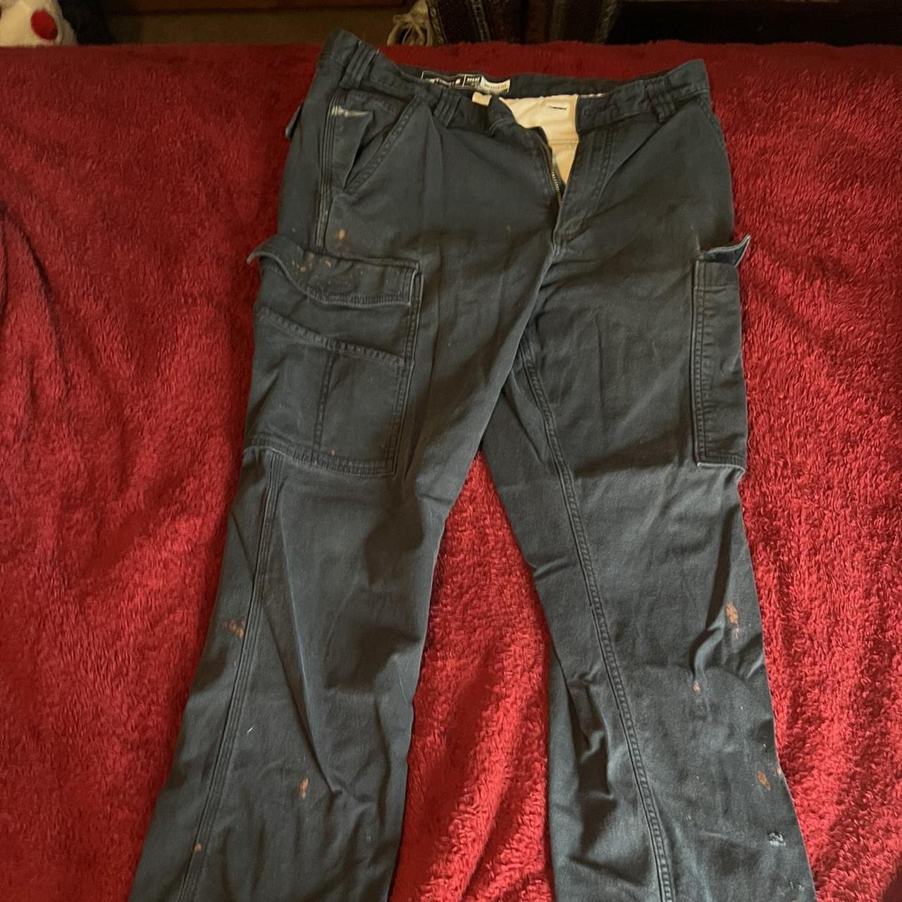 Cathartic blue cargo work pants 34x32 - Depop