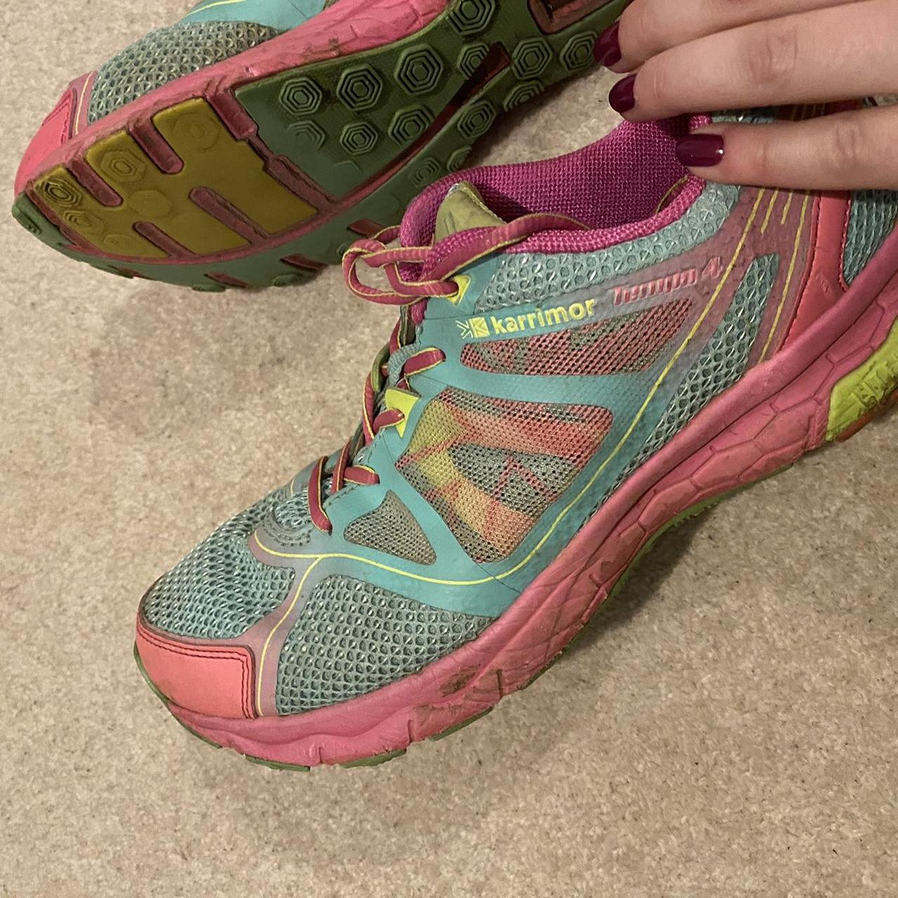 Karrimor turquoise and pink running trainers Depop