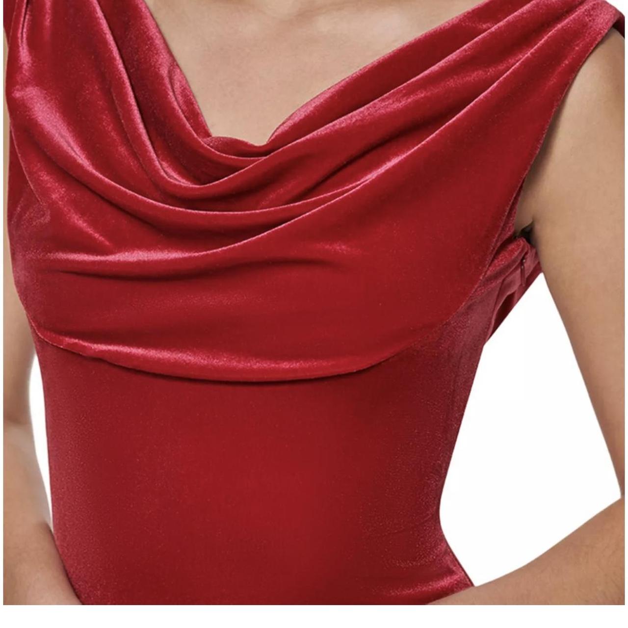 Vince Camuto Petite Cowl-Neck Gown in Red US Depop
