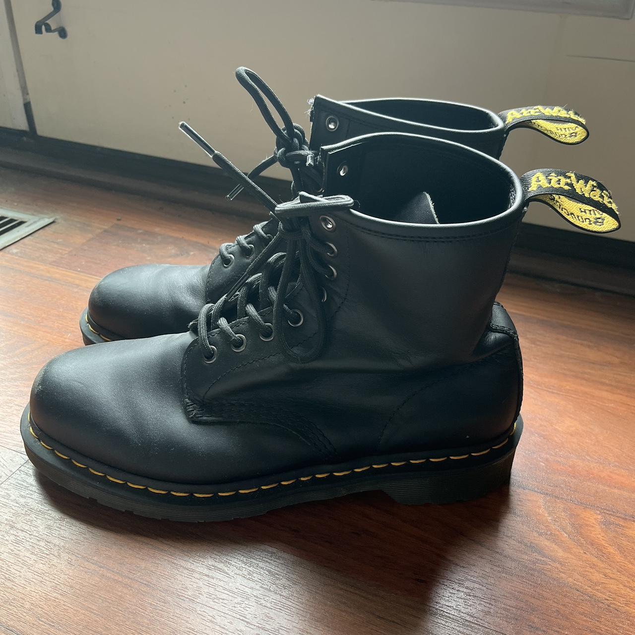 black high top doc martens, only worn twice,... - Depop