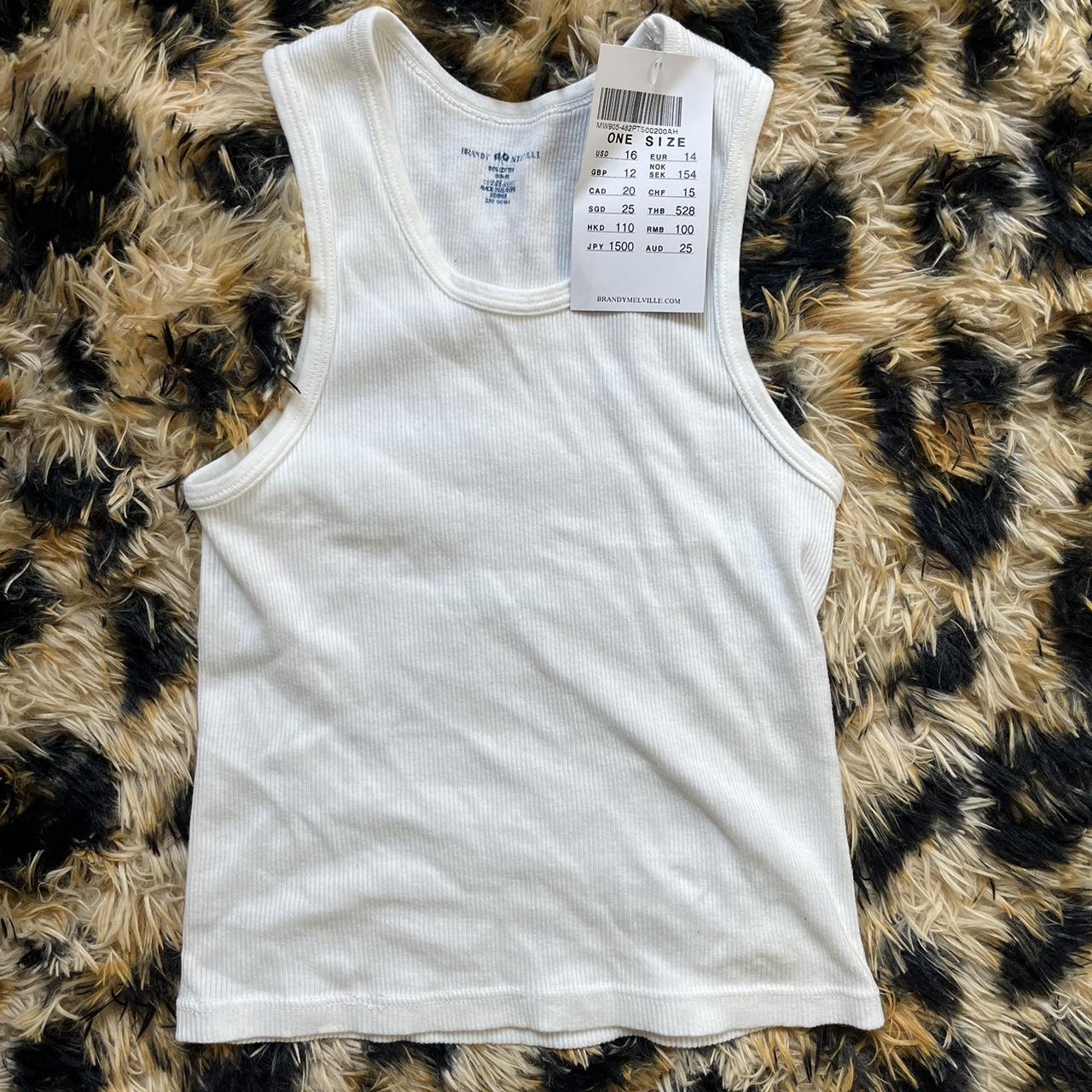 Brandy Melville white tank top w/ tags, -one size...