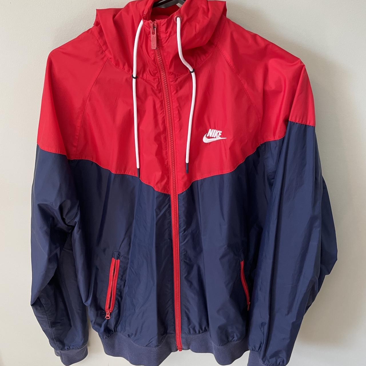 Red and best sale navy nike windbreaker