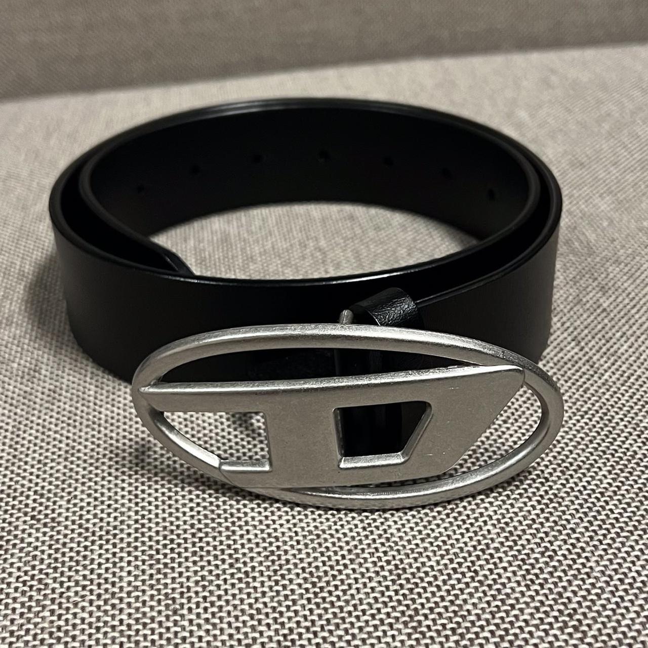 Diesel B-1dr Belt Black Silver Brand New. Priced - Depop