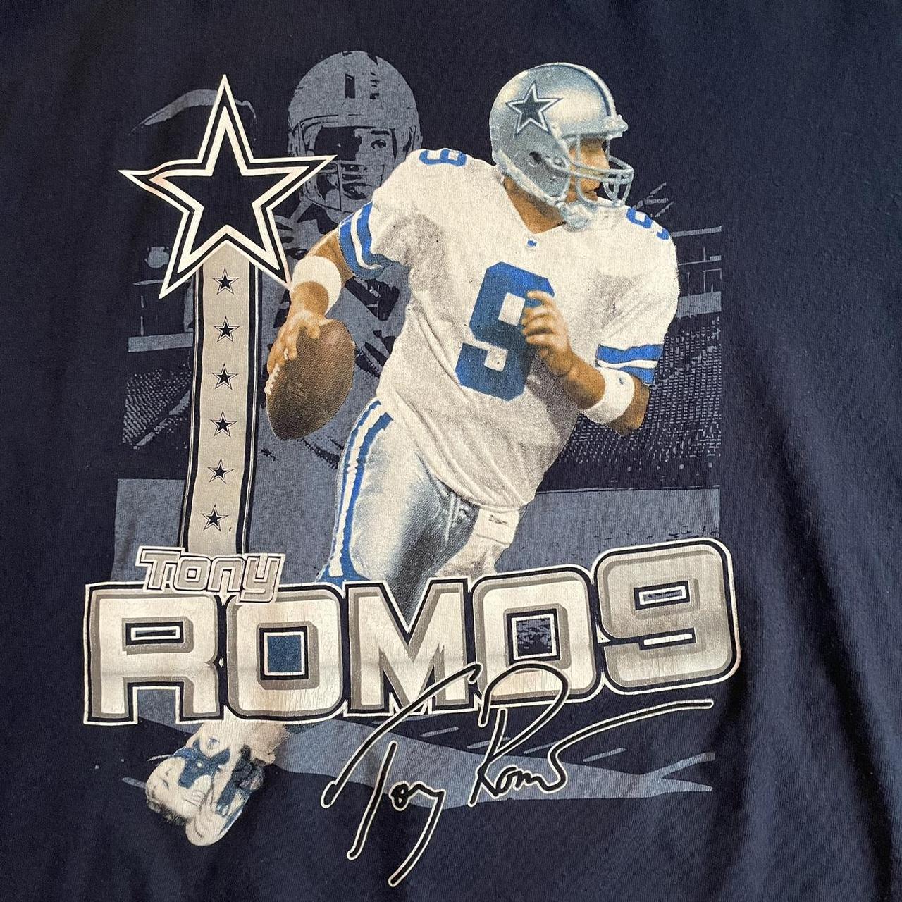 NFL Cowboys Tony Romo Jersey T Shirt Front and Back, - Depop