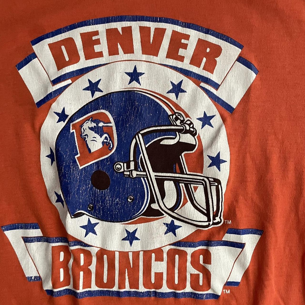 Denver BRONCOS Vintage 1970s 80s T-shirt Blue & Orange Vintage