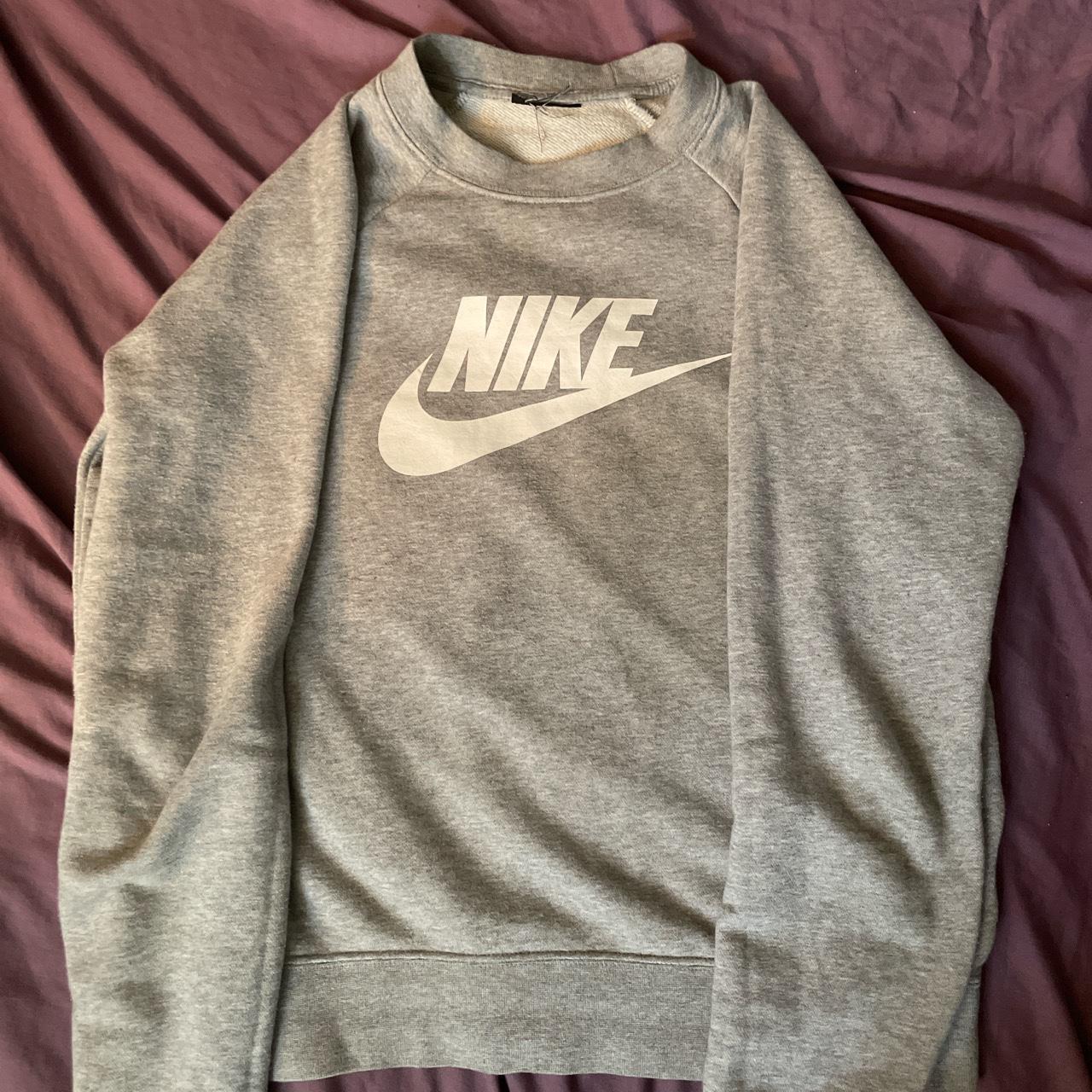 mens nike jumper grey