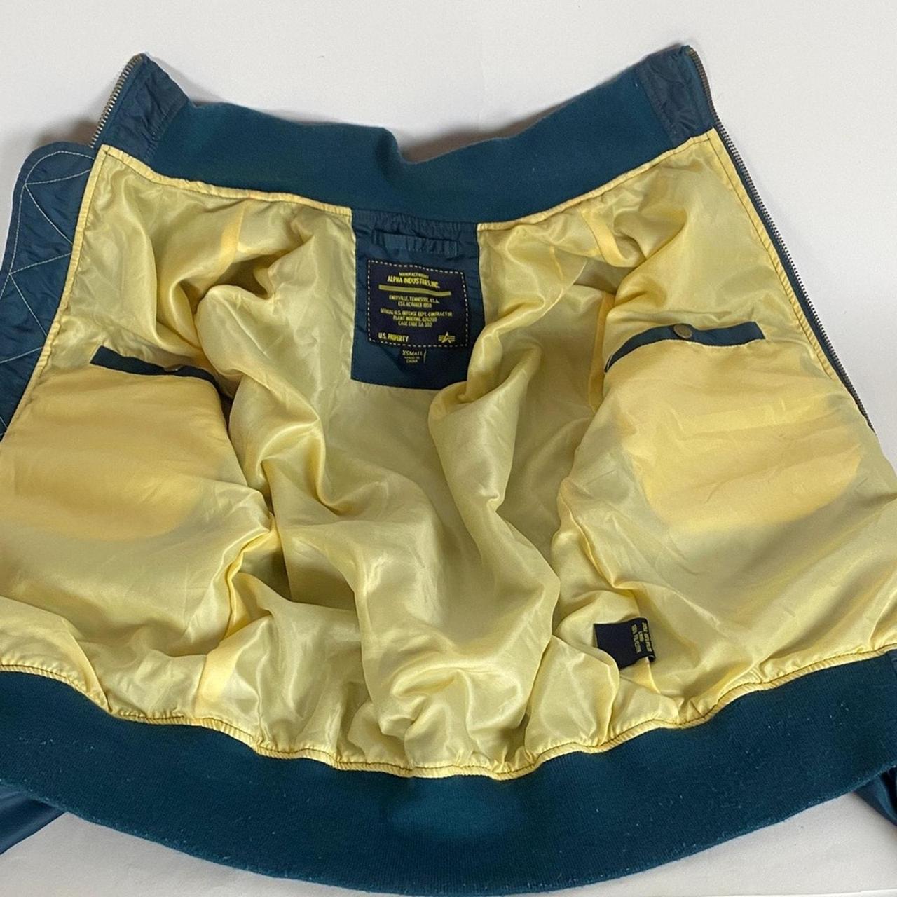 Alpha Industries Men's Jacket - Green/Yellow - XS… - image 7