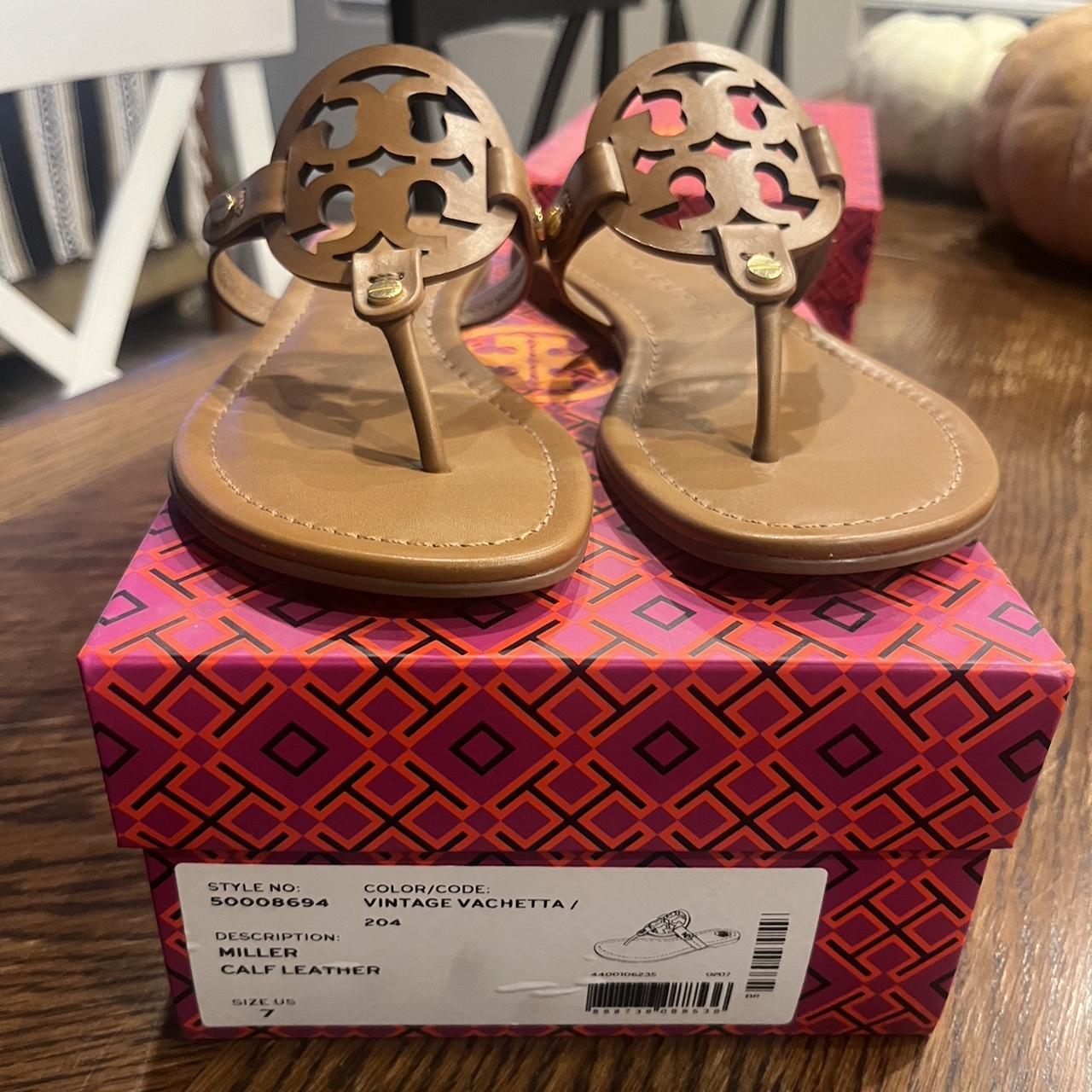 Tory Burch Miller Sandals top brown vachetta