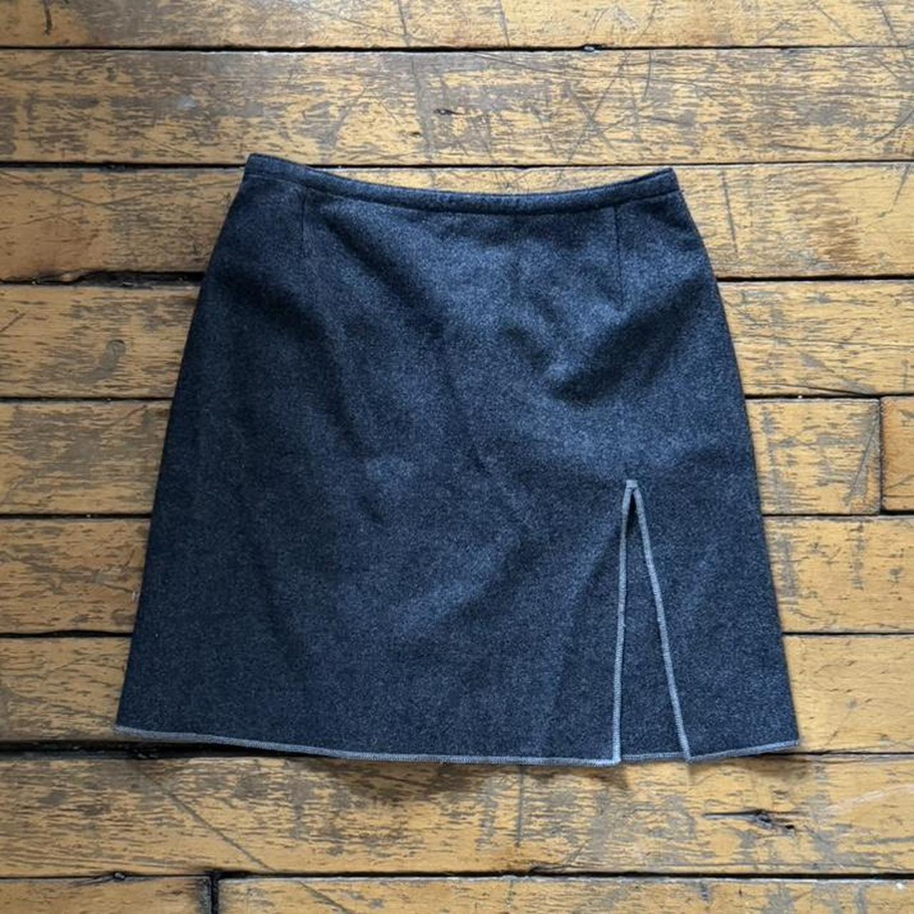 Iconic Miu Miu grey wool mini skirt FW 1997 size xs | Depop