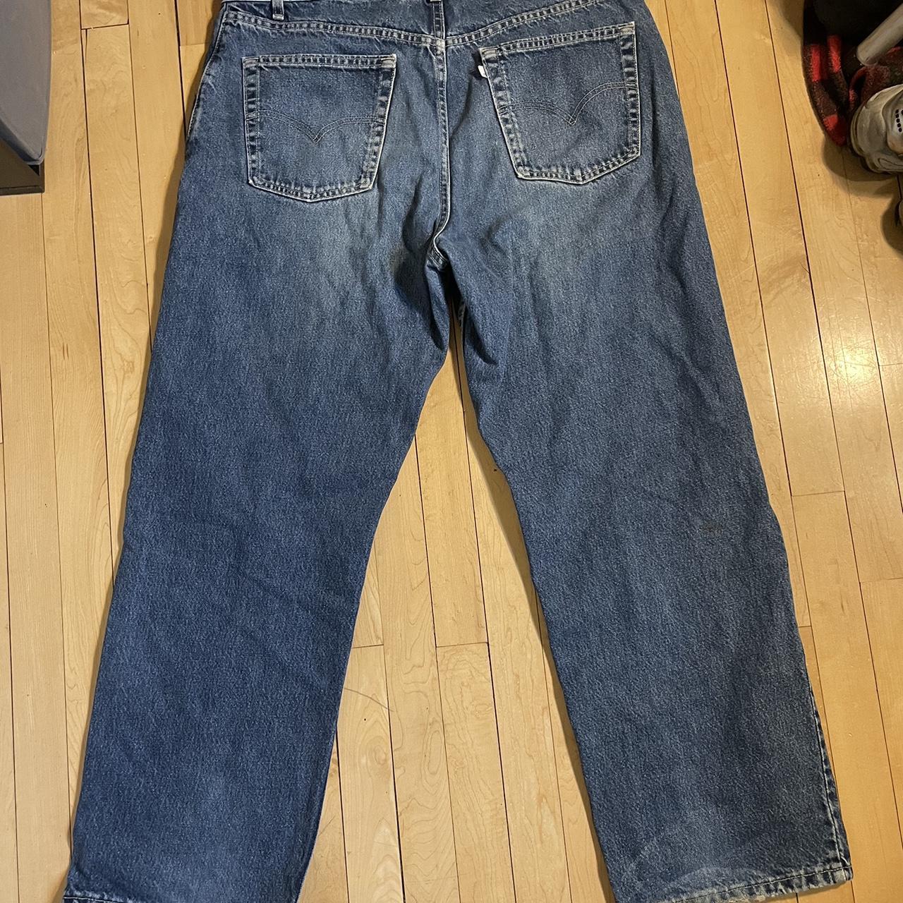 Vintage Levi’s L2 denim Jeans. Loose fit. One small... - Depop