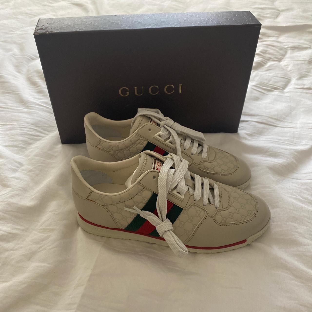 Tan gucci sneakers on sale