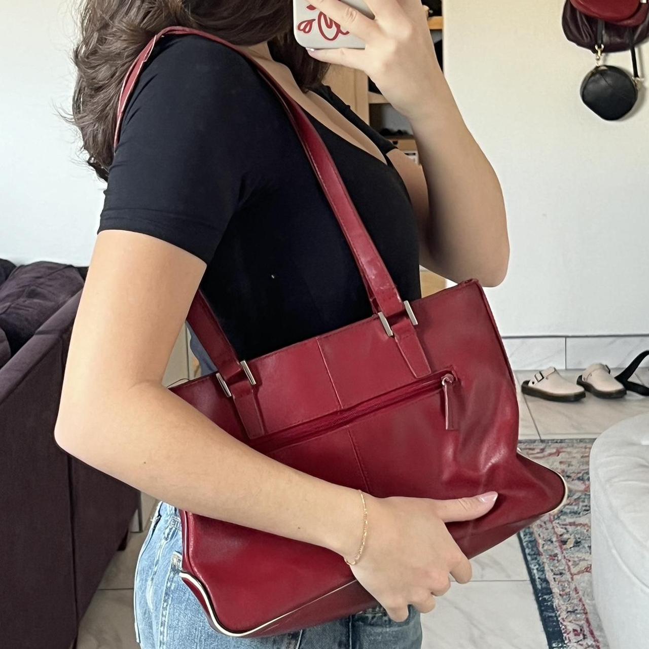 Cherry Red Leather Bag! 🍒 Color of the season, lots... - Depop
