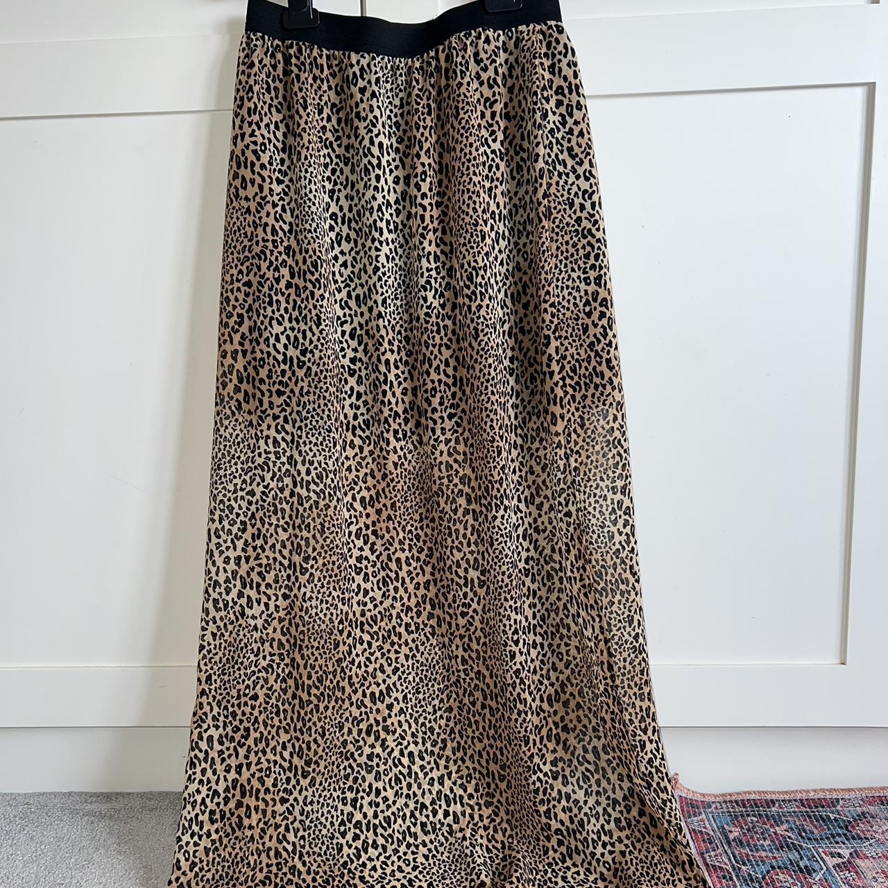 Leopard print maxi skirt h&m best sale