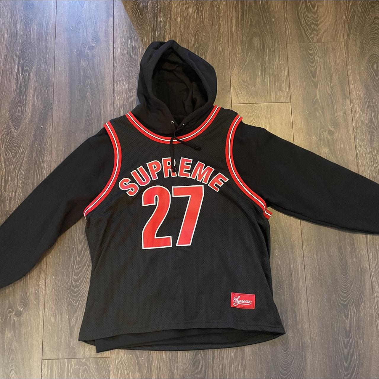 Supreme Basketball Jersey Hooded Sweatshirt...