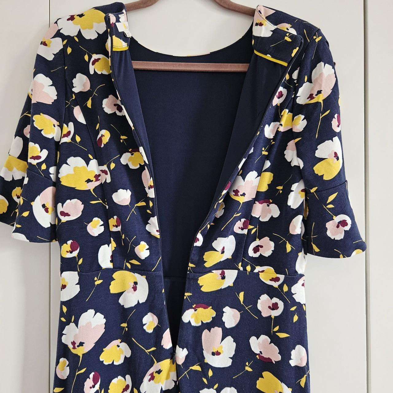 Boden Alexis A-line navy floral jersey dress Depop