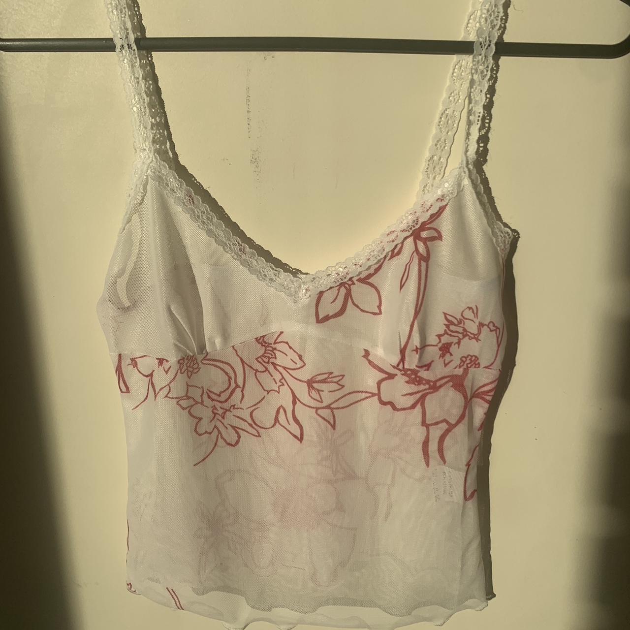Summer Vacation Sleeveless Cami Top with Floral... - Depop