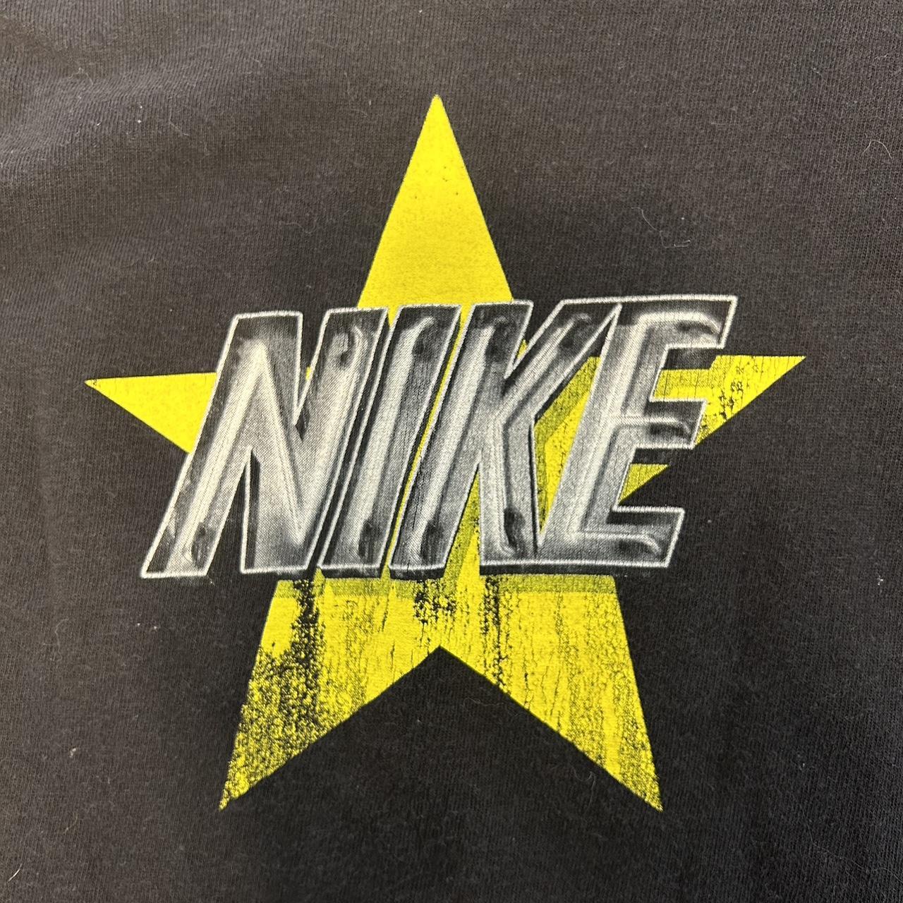 Vintage 90s Y2K Nike Yellow Star Front Graphic | Depop