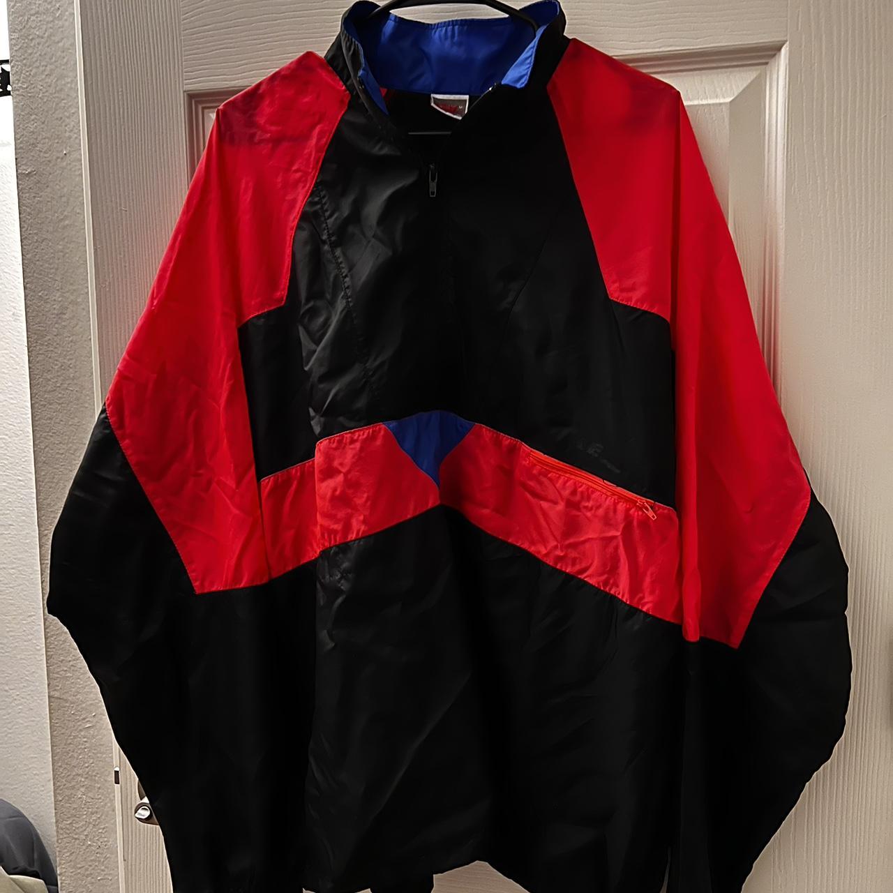 vintage nike windbreaker red and black