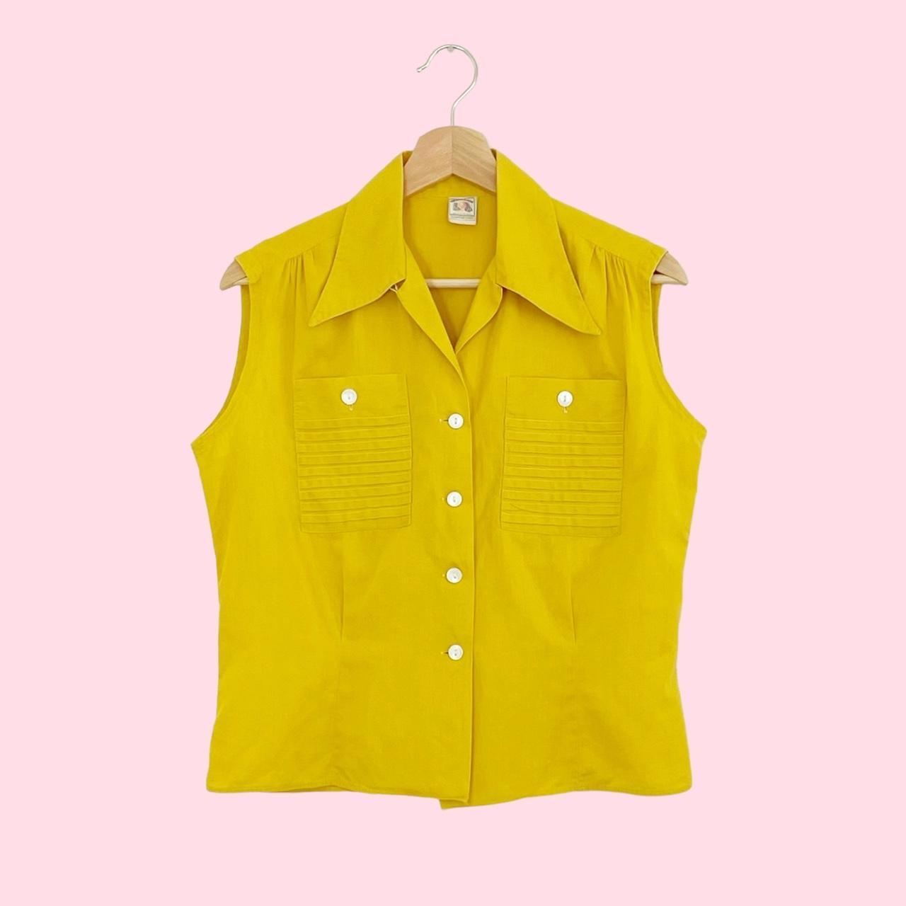 vintage-mustard-sleeveless-blouse-brand-fruit-of-depop