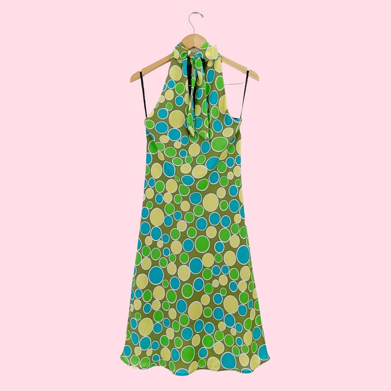 PANDORA Women's Green and Blue Dress (2)
