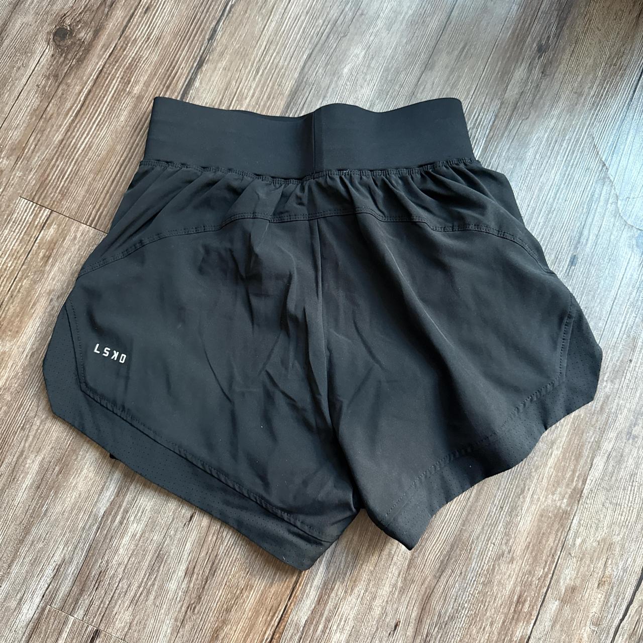 Lskd Ladies Running Shorts With Liner Black LSKD Running Shorts - Main Image