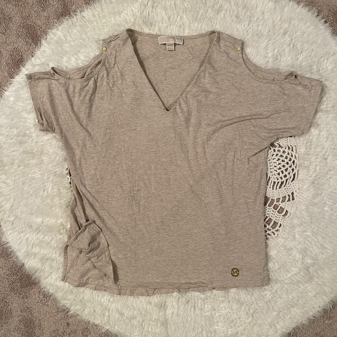 Michael Kors Women's Cream Blouse | Depop