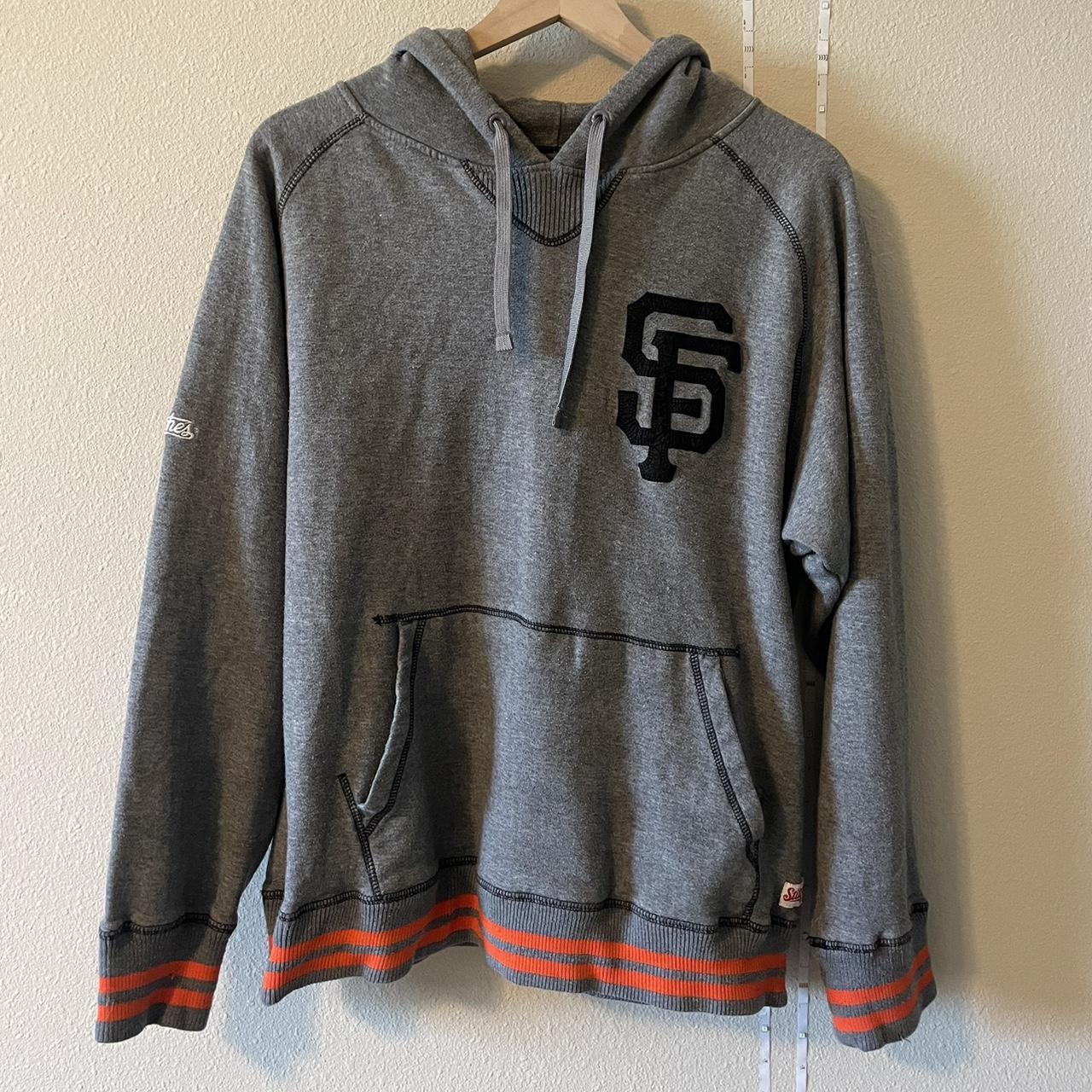 Men's Stitches Black/Orange San Francisco Giants Team Pullover Hoodie Size: Medium