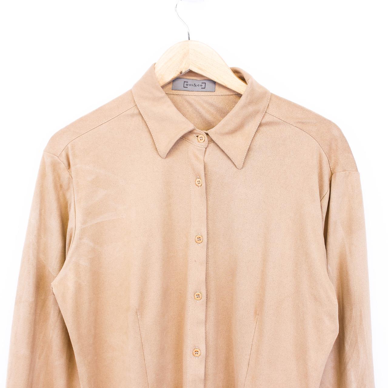 Vintage Suede Shirt Suede Lightweight Shacket Long... - Depop