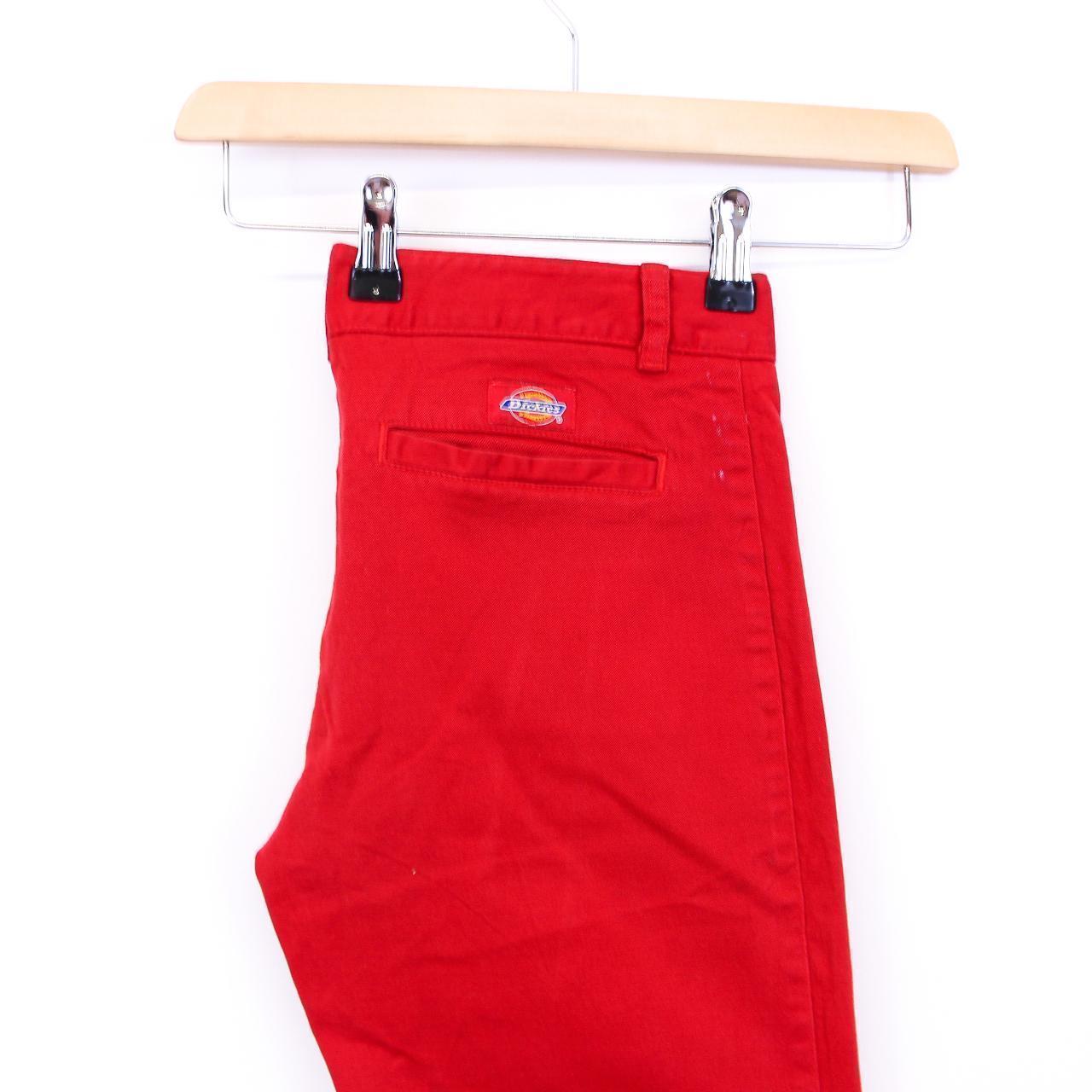 Dickies red hot sale trousers