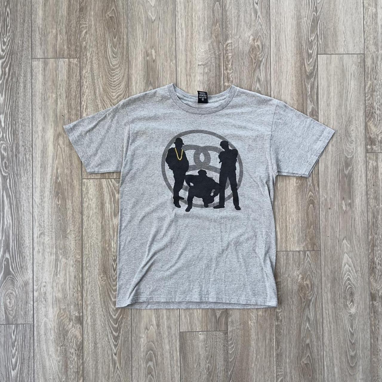 Vintage Grey Y2K Stussy Run DMC Rap... Depop