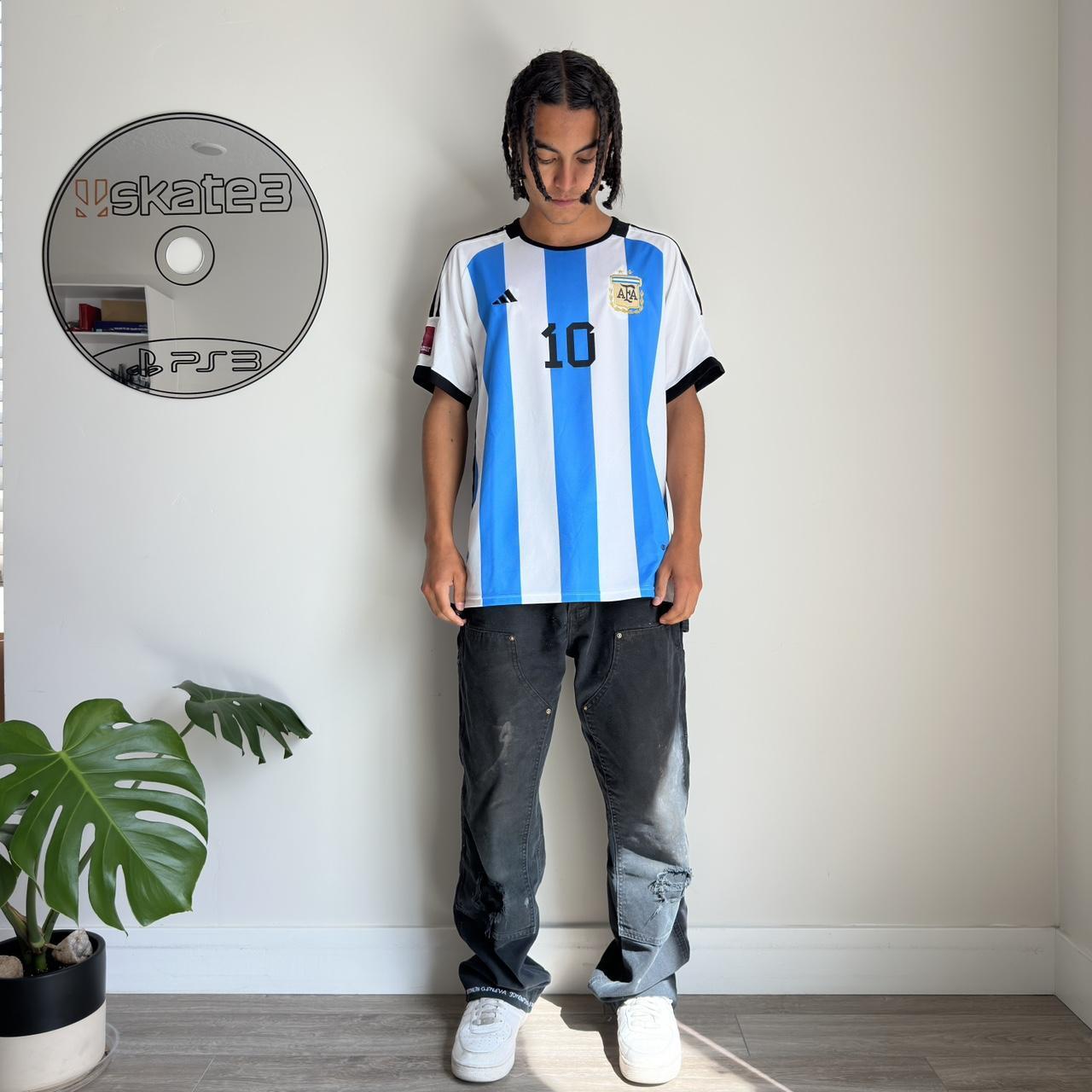 Argentina Messi World Cup 2022 Jersey World cup - Depop