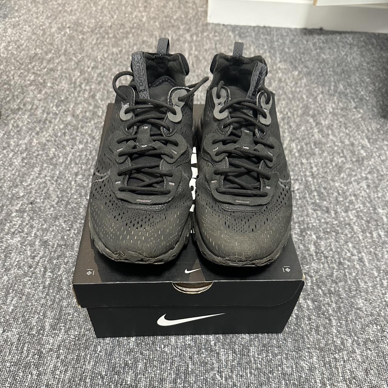 mens nike react vision triple black