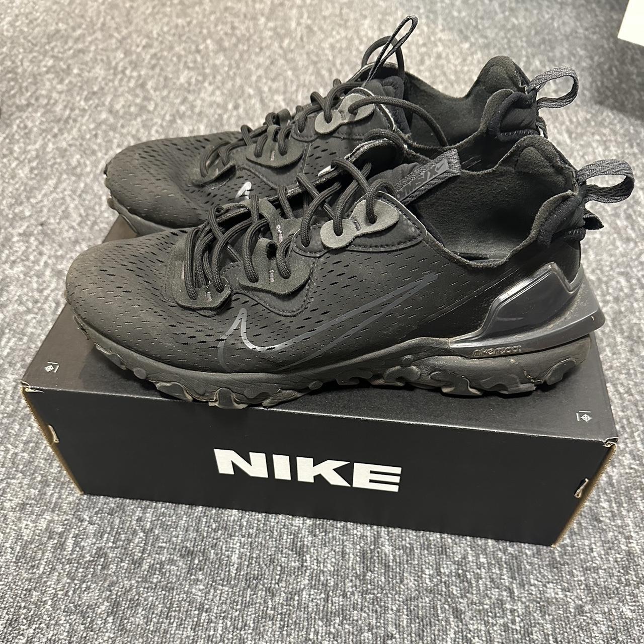 mens nike react vision triple black